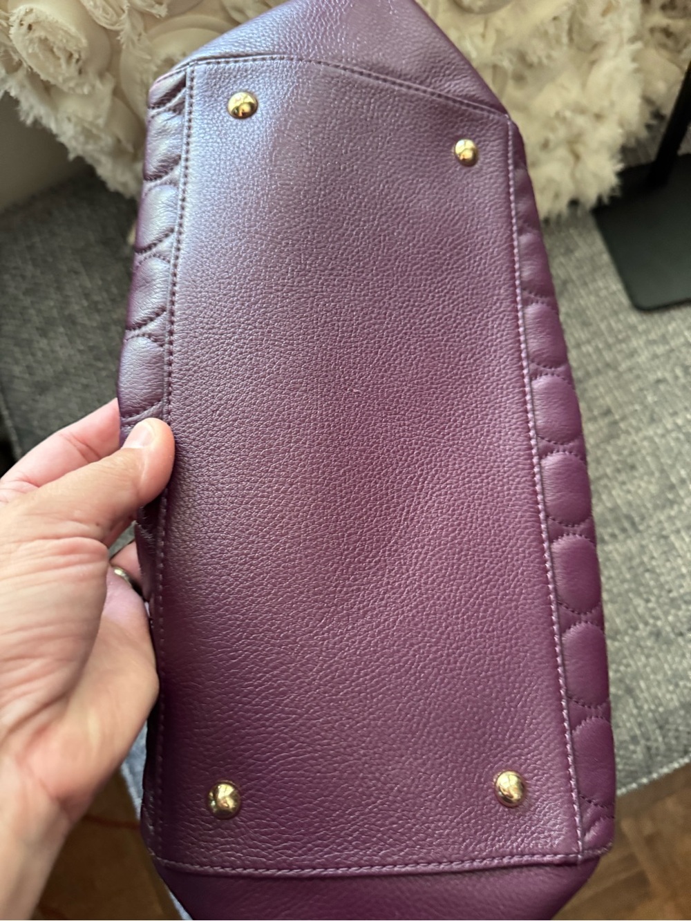 Vera Bradley Quilted Tote in Plum - Picture 6 of 8